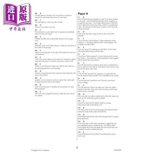 【中商原版】11+ GL English Practice Papers: Ages 10-11 Pack 2 (with Parents Guide & Online Edition) 商品图4