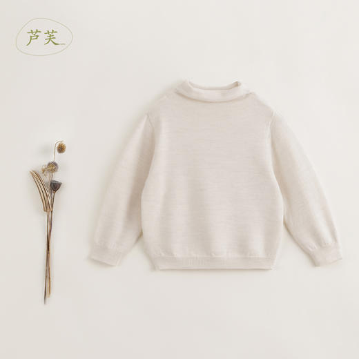 【马克珍妮 芦芙】秋装新款 女童半高领纯绵羊毛打底针织衫231920 商品图1