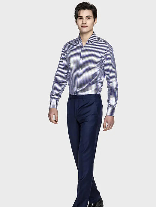 callisto蓝色纯棉衬衫长袖 ASSTL093T 商品图2