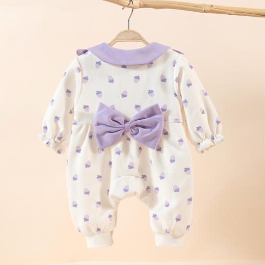 贝贝怡婴儿连体衣春秋款初生哈衣爬服新生儿衣服女宝宝可爱秋装ZB3CL004 商品图2
