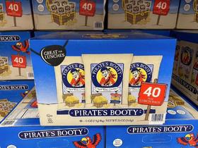 Pirates Booty白切达干酪便携零食奶酪干泡芙。美国代购，无中文标签，介意慎拍 H