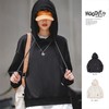 马登美式休闲空气层连帽卫衣宽松复古纯色套头小众上衣秋季女 商品缩略图0