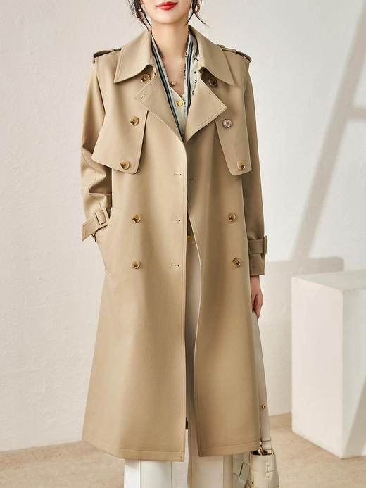 气质干练百搭不挑人，宽松收腰风衣外套WLZD-2320804 商品图0