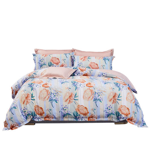 富安娜纯棉四件套-霖茵花语 商品图1