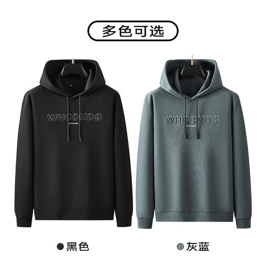 【新款DDA】大依优型大码连帽卫衣长袖重磅针织休闲加肥加大男装上衣胖子 商品图2