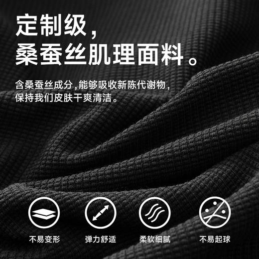 桑蚕丝【新款DDA】大依优型大码假两件长袖华夫格Polo衫翻领针织衫商务休闲加肥加大男装上衣 商品图1