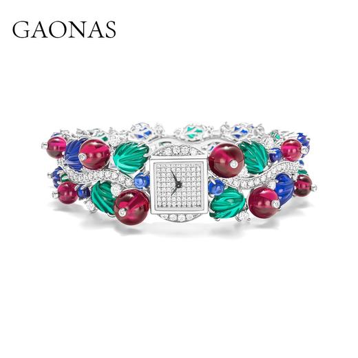 GAONAS/高纳仕 【森林精灵】女士气质百搭时尚镶嵌手表腕表10125SR 商品图0