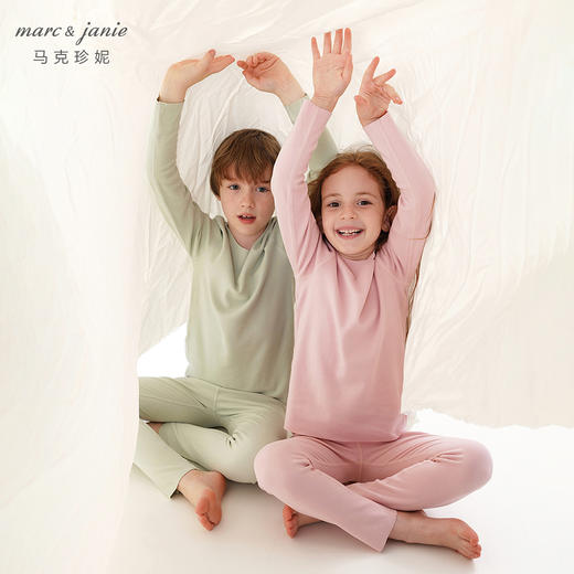 【德绒发热】马克珍妮男女童儿童保暖内衣家居服套装宝宝秋衣秋裤231226 商品图1