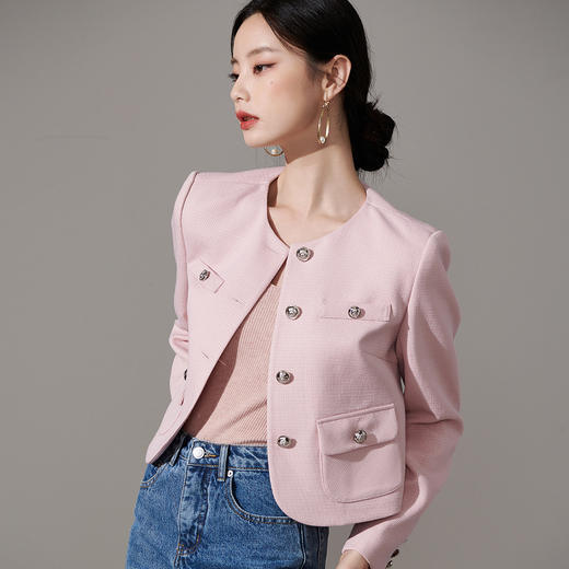 芳外【华夫格减龄色外套】2024秋季新款名媛风女式外套 商品图2