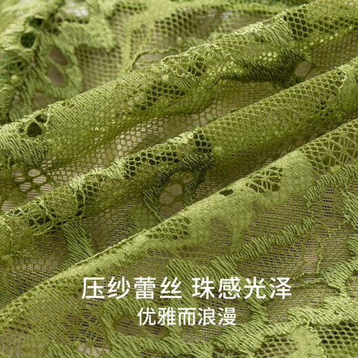 奶糖派幽梦配套内裤丝绒拼接蕾丝性感小裤低腰三角裤女 商品图2