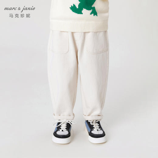 马克珍妮秋装新款 男童柔软全棉牛仔裤萝卜裤 儿童裤子231692 商品图0