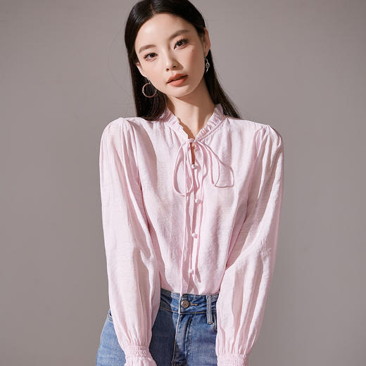 芳外【法式系带衬衫】23秋款灯笼袖显白女式衬衫 商品图6