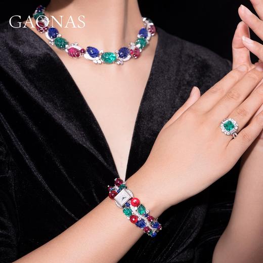 GAONAS/高纳仕 【森林精灵】女士气质百搭时尚镶嵌手表腕表10125SR 商品图4