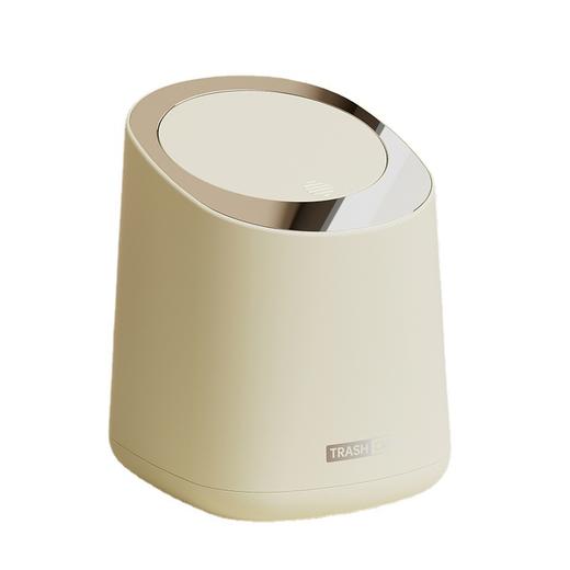 「ins奶油风」桌面垃圾桶 颜值ins风迷你小号按压式桌上带盖垃圾筒收纳整理 商品图4