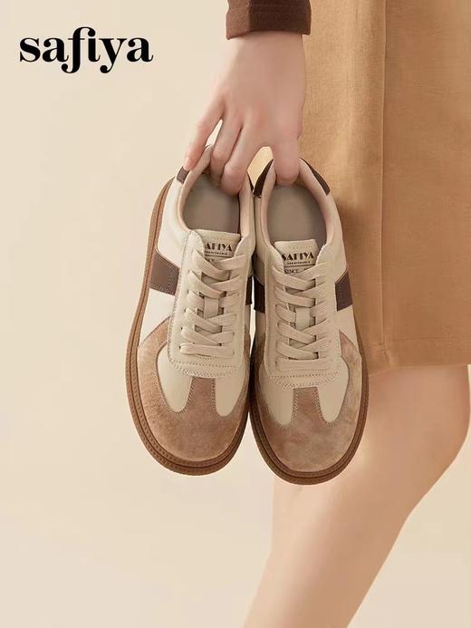 索菲亚2023拼色百搭休闲软底德训女鞋 商品图1