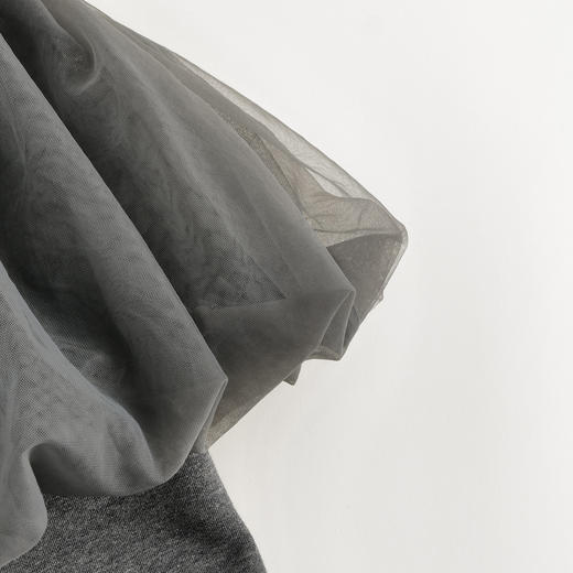 【马克珍妮 芦芙】秋装新款 双层网纱假两件加绒花苞裤裙232002 商品图3