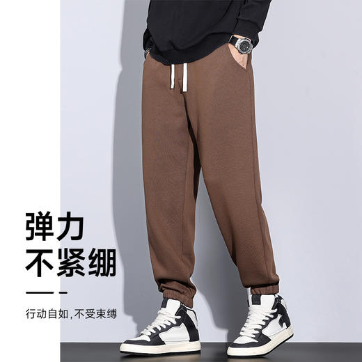 特大码【DQ】350斤大依优型大码男装宽松弹力休闲束脚运动裤加肥加大长裤胖子卫裤 商品图5