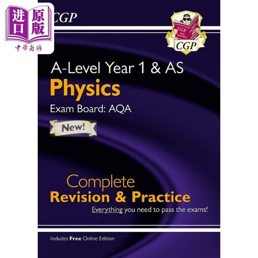 【中商原版】英国CGP A-Level Physics: AQA Year 1 & AS Complete Revision & Practice with Online Edition 商品图0
