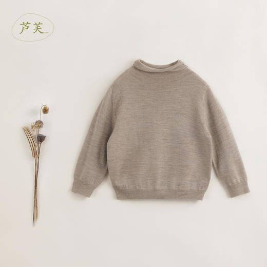 【马克珍妮 芦芙】秋装新款 女童半高领纯绵羊毛打底针织衫231920 商品图3