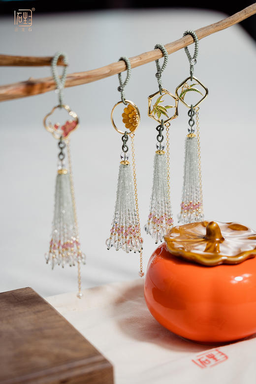 “柿柿如意”罐+原创“梅兰竹菊”压襟 商品图1