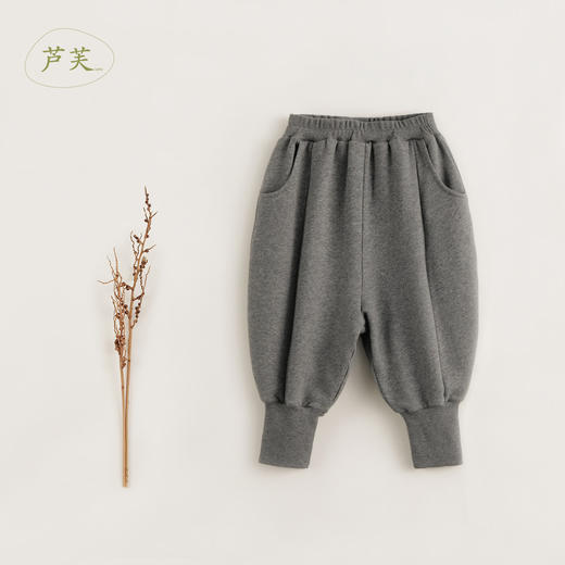 【马克珍妮 芦芙】秋冬新款 女童纯棉挺括分割线宽松泡泡裤231908 商品图0