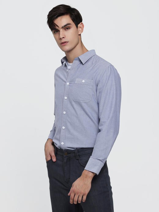 callisto灰色全棉衬衫长袖 FSSTL301X GY 商品图1