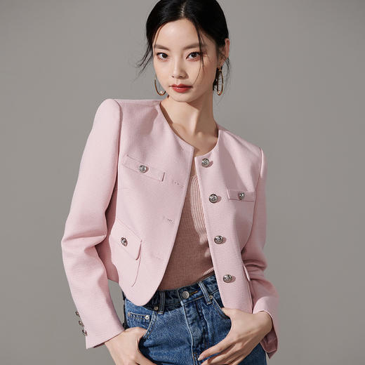芳外【华夫格减龄色外套】2024秋季新款名媛风女式外套 商品图5