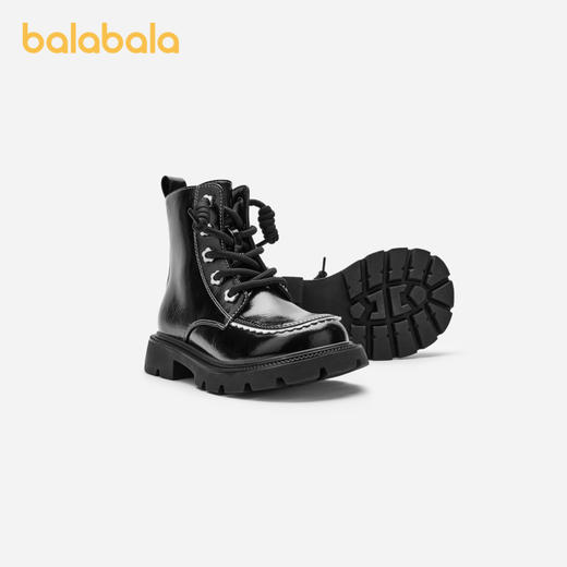 巴拉巴拉儿童靴子童鞋宝宝马丁靴2023秋冬中小童短靴潮流大气甜美 商品图1