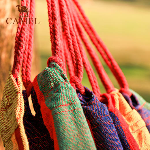 骆驼户外吊床露营郊游网床宿舍秋千寝室家用防侧翻吊椅学生懒人椅 A1S3GA101-2_A1S3GA102-1 商品图2