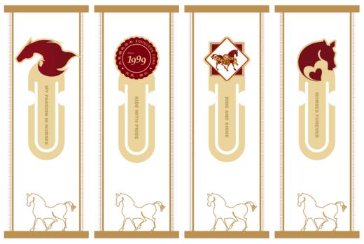 天星调良马术组合书签（4个） 商品图0