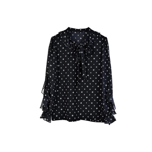 漂亮时尚的衬衫印花飘带早秋KQL-E216N3718 商品图4