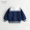马克珍妮秋装 女童学院风海军领卫衣外套 儿童上衣231316 商品缩略图2