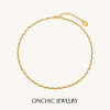 Onchic波浪纹项链女轻奢小众设计感锁骨链素链叠戴蛇骨链日常百搭 商品缩略图0