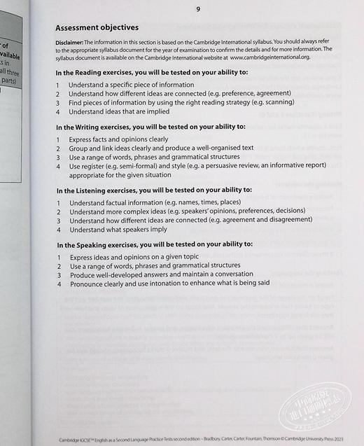 【中商原版】Cambridge IGCSE™ English as a Second Language Practice Tests with Answers with Digital Access 商品图6