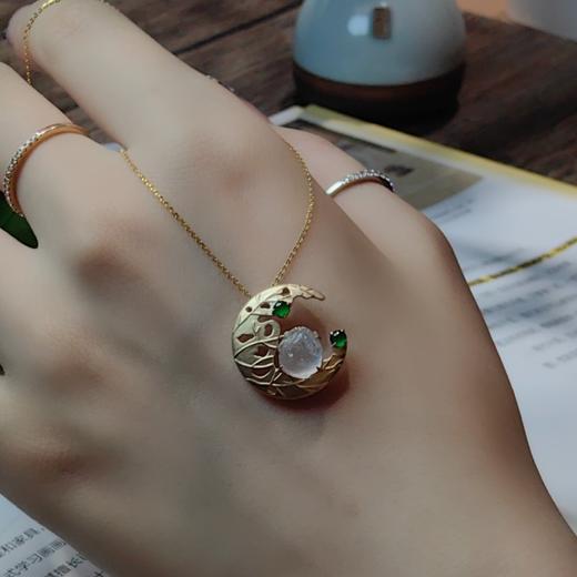 【童话】18k镶嵌翡翠项坠 商品图5