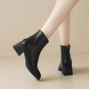 ZHR马丁靴女2023冬季新款厚底复古英伦黑色圆头英伦风气质女短靴 商品缩略图1