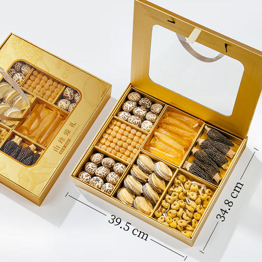 【礼盒】神农金康 黄花鱼胶鲍鱼元贝六拼组合470g 新中式滋补礼 原生态真滋补 喝护家人健康 商品图1