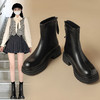 ZHR马丁靴女2023秋冬新款英伦风时髦短靴圆头厚底女短靴休闲百搭 商品缩略图0