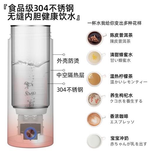 小型便携式电加热水杯保温一体烧水壶迷你自动宿舍学生养生壶旅行 商品图2