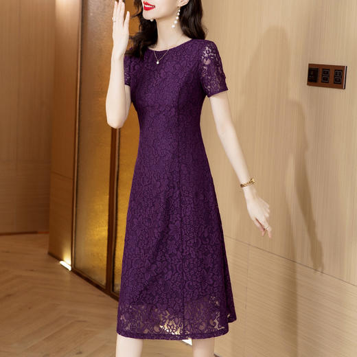 AHM-mmjp8511法式性感蕾丝镂空连衣裙气质穿搭减龄长裙 商品图1