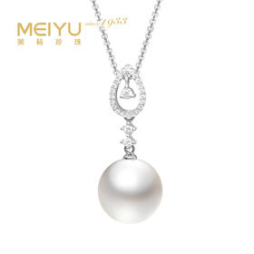 美裕 金18K海水珍珠吊坠 南洋珠吊坠13-13.5mm白 43193
