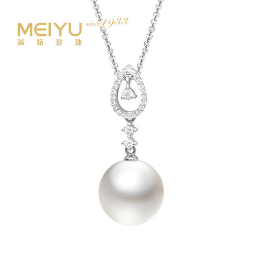 美裕 金18K海水珍珠吊坠 南洋珠吊坠13-13.5mm白 43193 商品图0