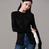 剩S/M/L 芳外【浮雕提花蕾丝T】2025春季新款褶皱肌理感女式T恤 商品缩略图5