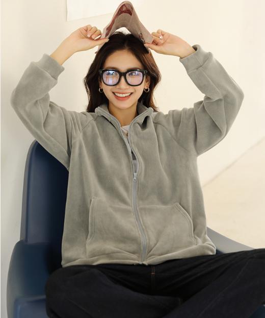 老米优品/ 比男朋友还贴心，比撸猫还舒服🍂《双面摇粒绒羊羔毛外套》蓄热，软糯，好舒服~~拉链卫衣款~ 商品图0