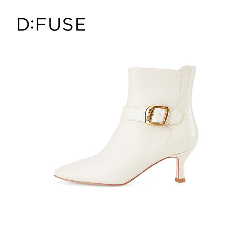 Dfuse迪芙斯冬季新款复古短靴细高跟踝靴加绒加厚DF34116016/DF34118016 商品图8