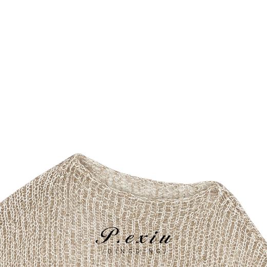 3-1潘依绣丁丁宠粉  春夏宽松显瘦慵懒风镂空针织长袖上衣 Z033 商品图2