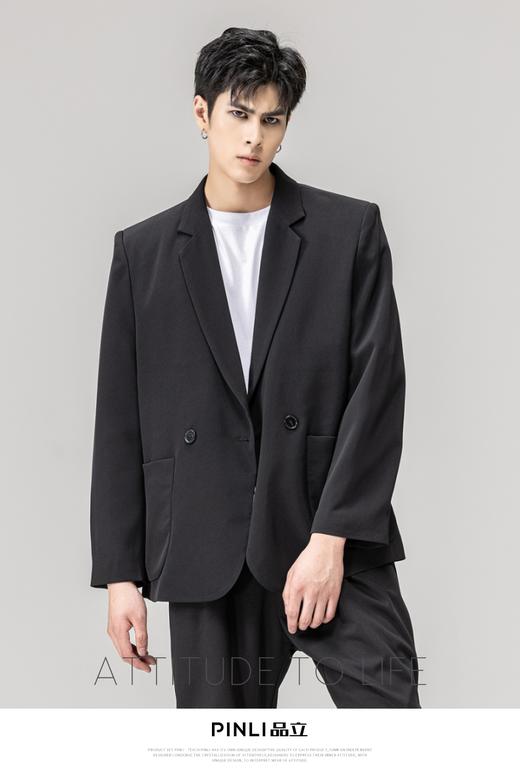 PINLI品立秋冬新款纯色休闲西服男士通勤西装外套B223106026 商品图8