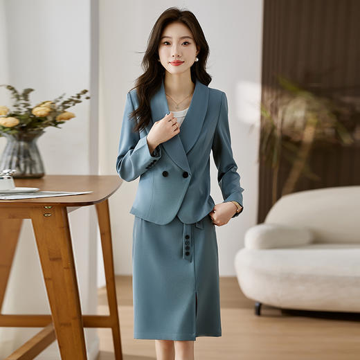百搭时装套装，圆领长袖显瘦两件套HRYZ8996 商品图3