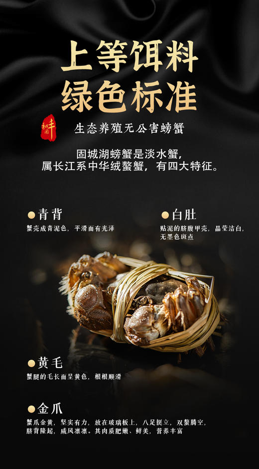 【官方正品 固城湖大闸蟹礼券】“纯正蟹统”提货卡 中秋国庆礼品 全国通兑 商品图1