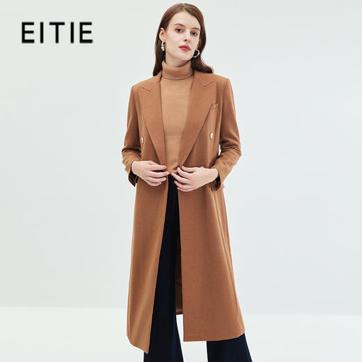 EITIE爱特爱冬季新款气质简约翻领显瘦大气大衣外套7214902 商品图0